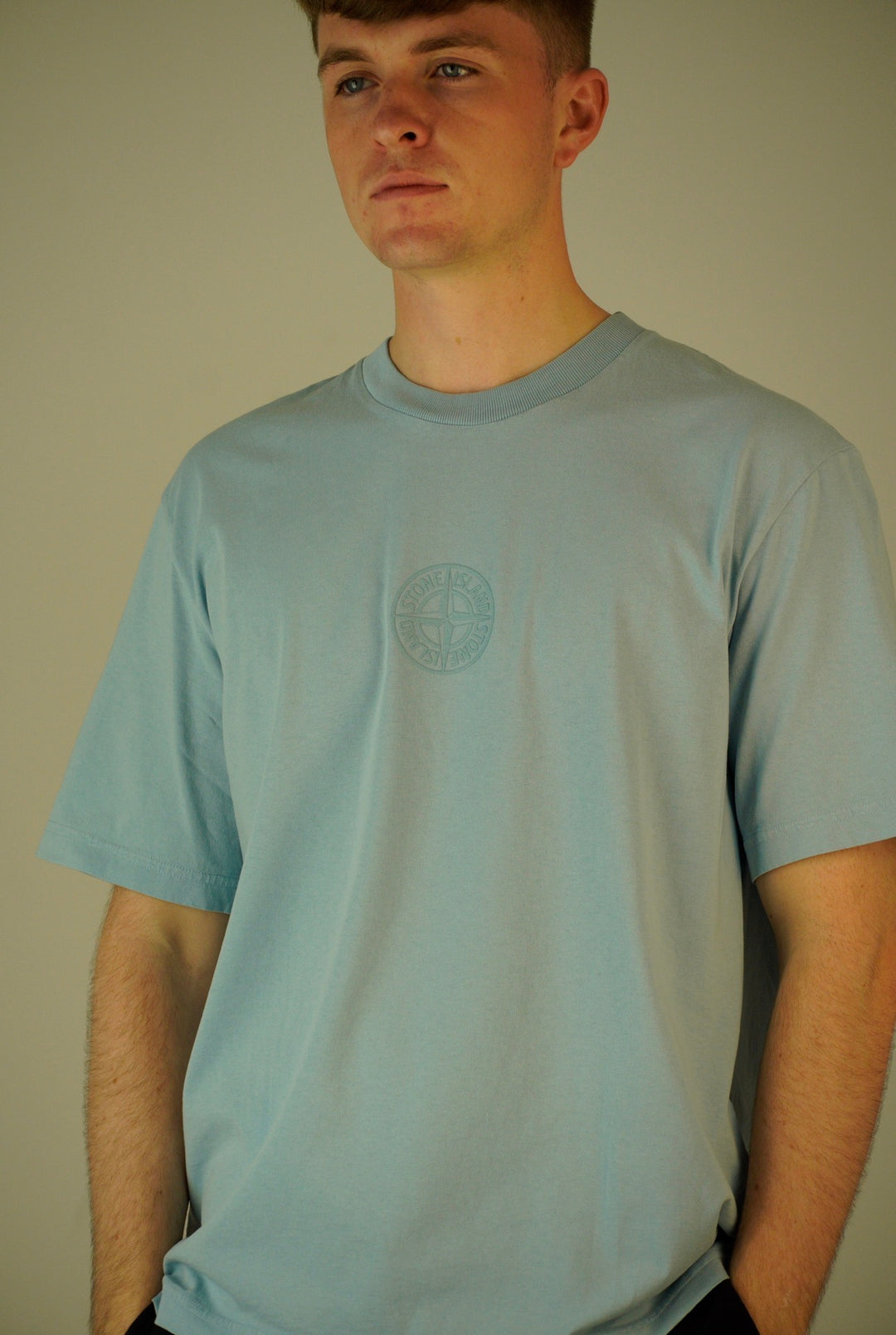 Stone Island Blue Camo Print T-Shirt