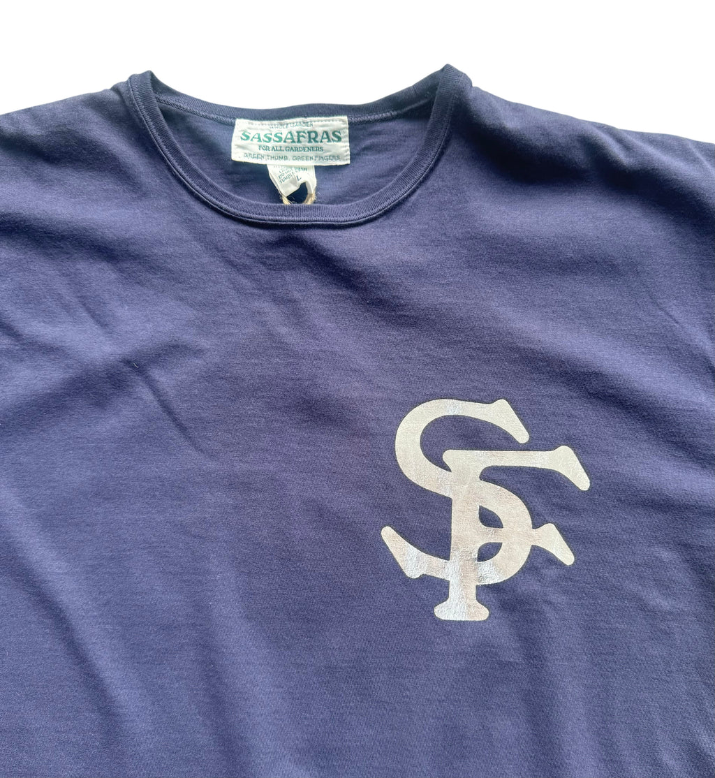 Sassafras ‘SF’ Graphic T-Shirt - Navy
