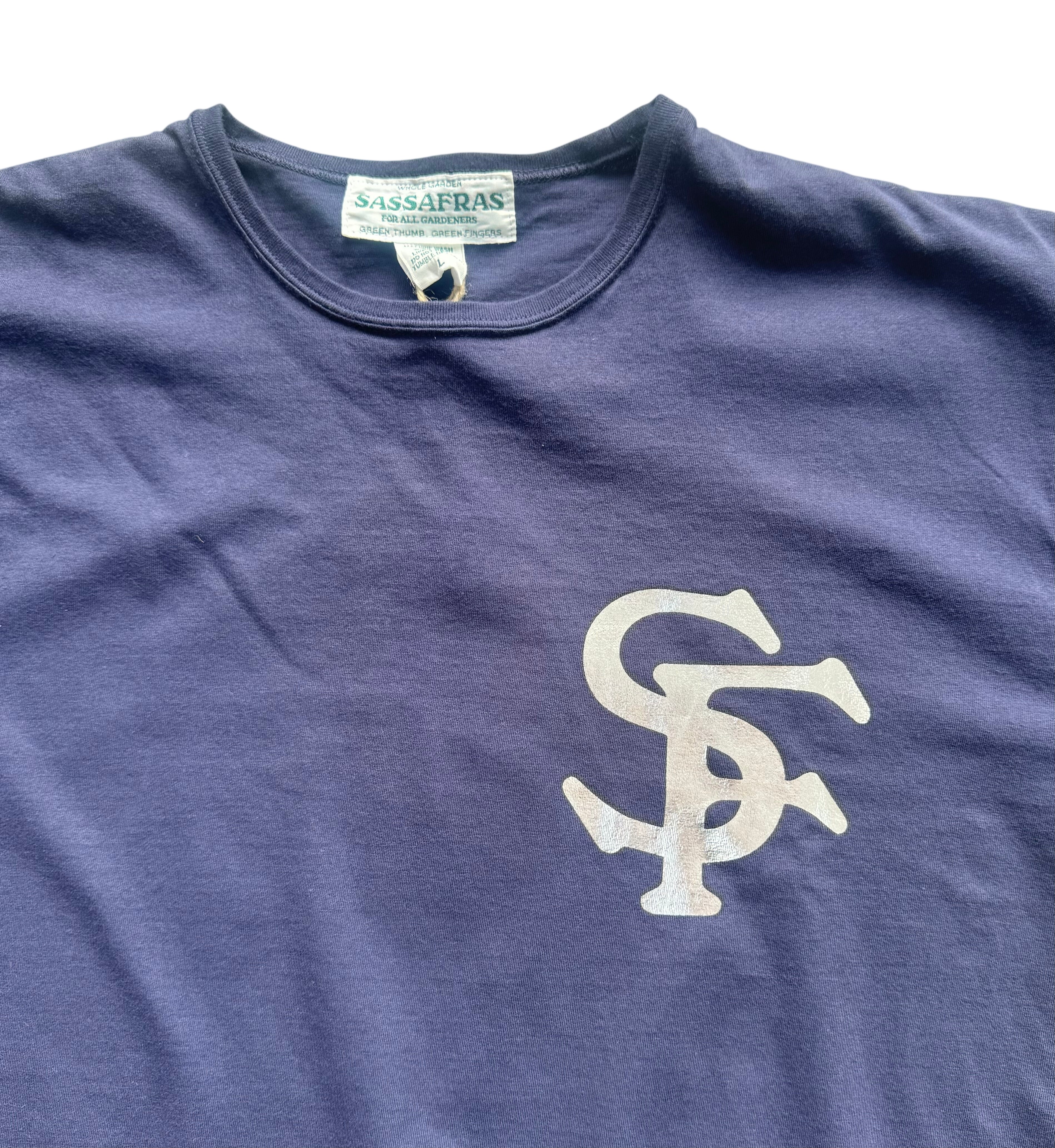 Sassafras ‘SF’ Graphic T-Shirt - Navy