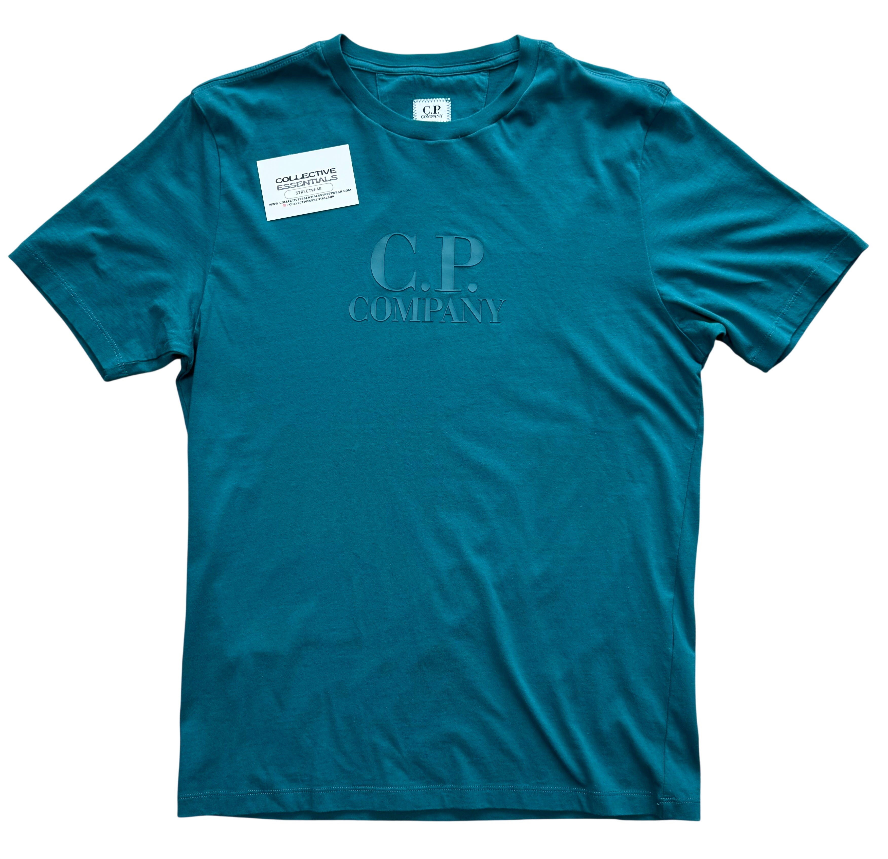 C.P. Company Teal Logo T-Shirt - Small