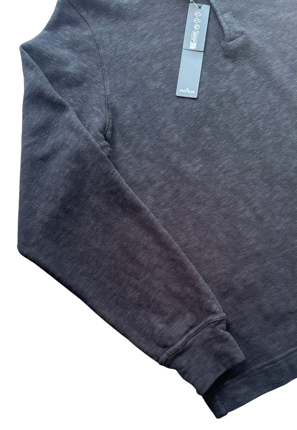 Stone Island Heavy Cotton Long Sleeve Polo -  Grey