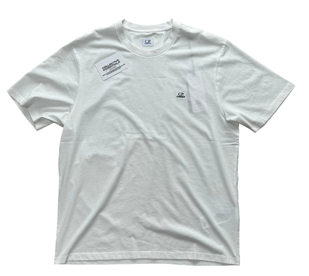 C.P. Company White Logo T-Shirt - Large