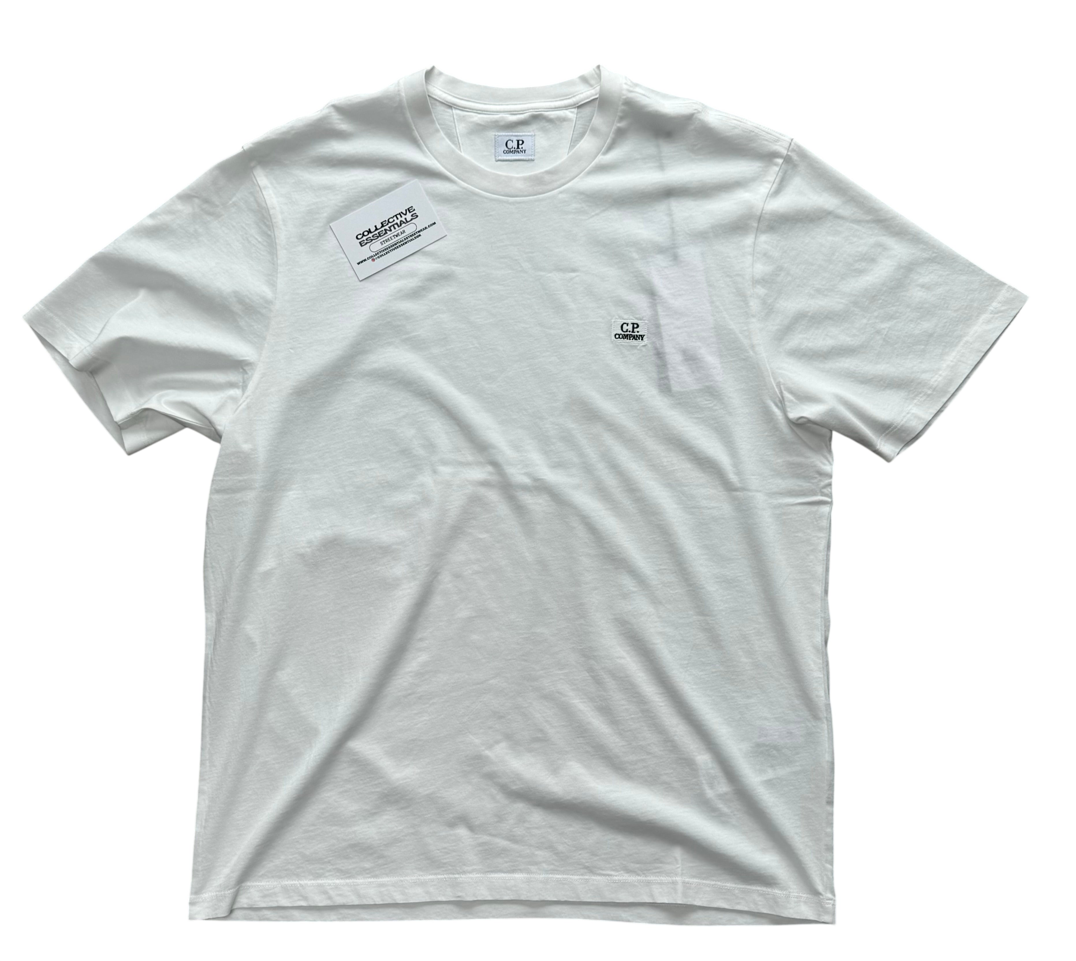 C.P. Company White Logo T-Shirt - Large