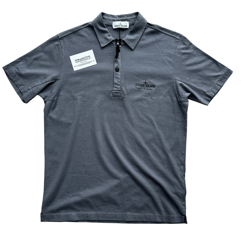 Stone Island “Isola di Pietra” Zip Polo Shirt - Large