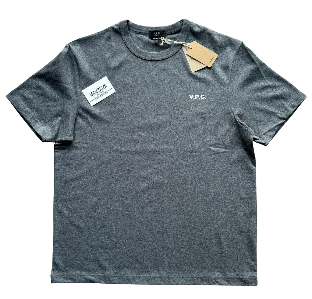 A.P.C. Grey Boxy-Fit Logo T-Shirt - M/XL
