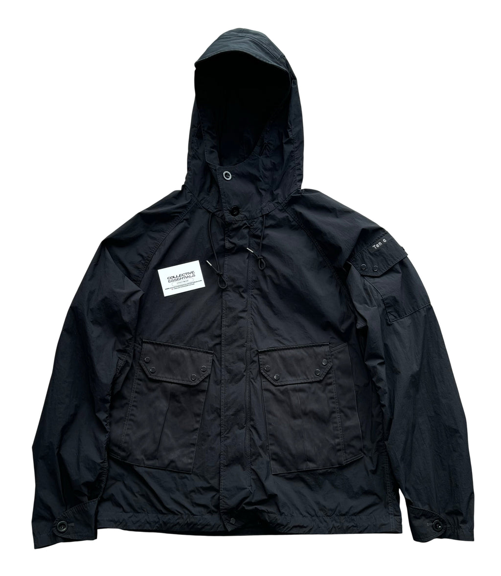 Ten C Black Mid Layer Parka - Large