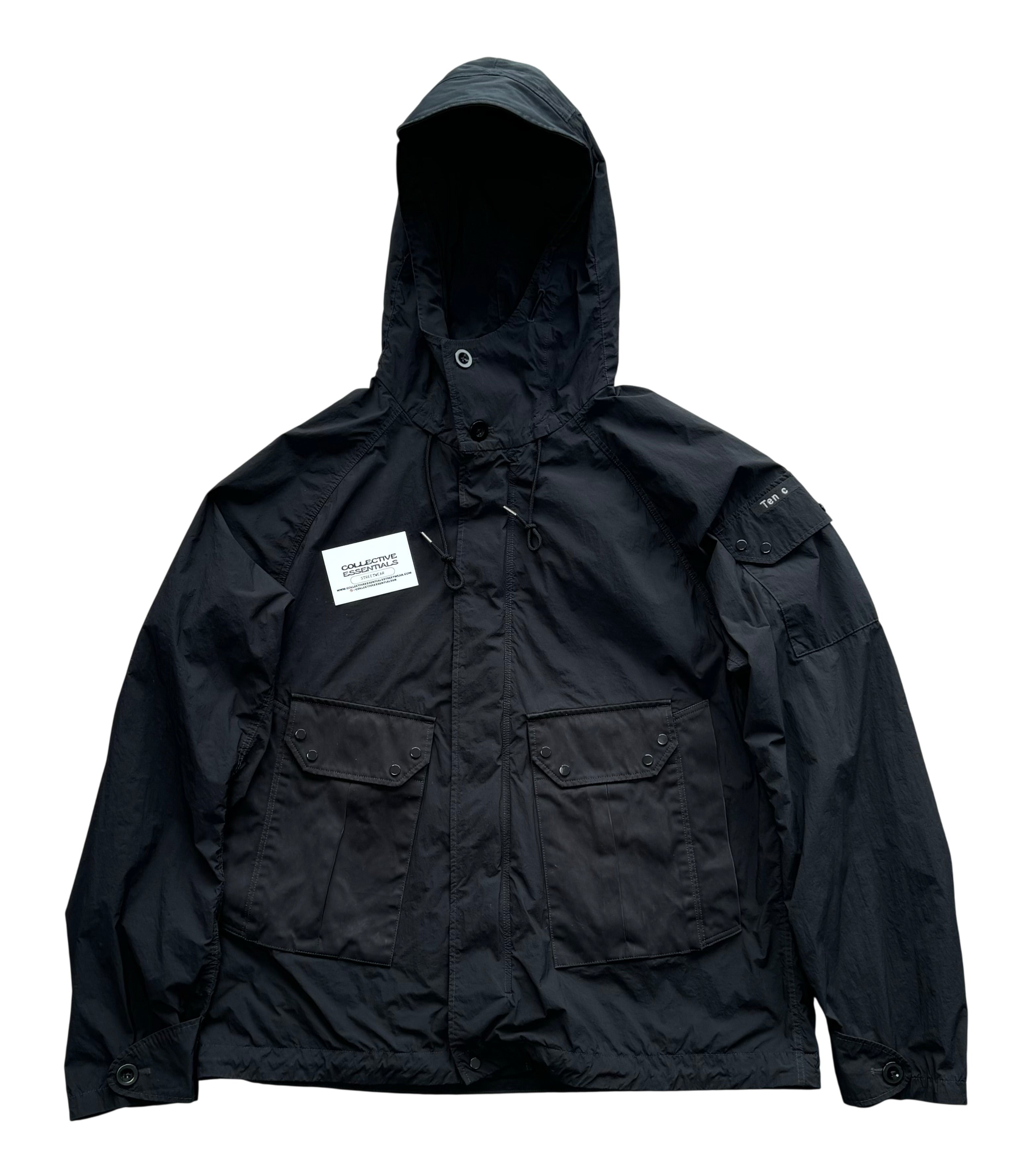 Ten C Black Mid Layer Parka - Large
