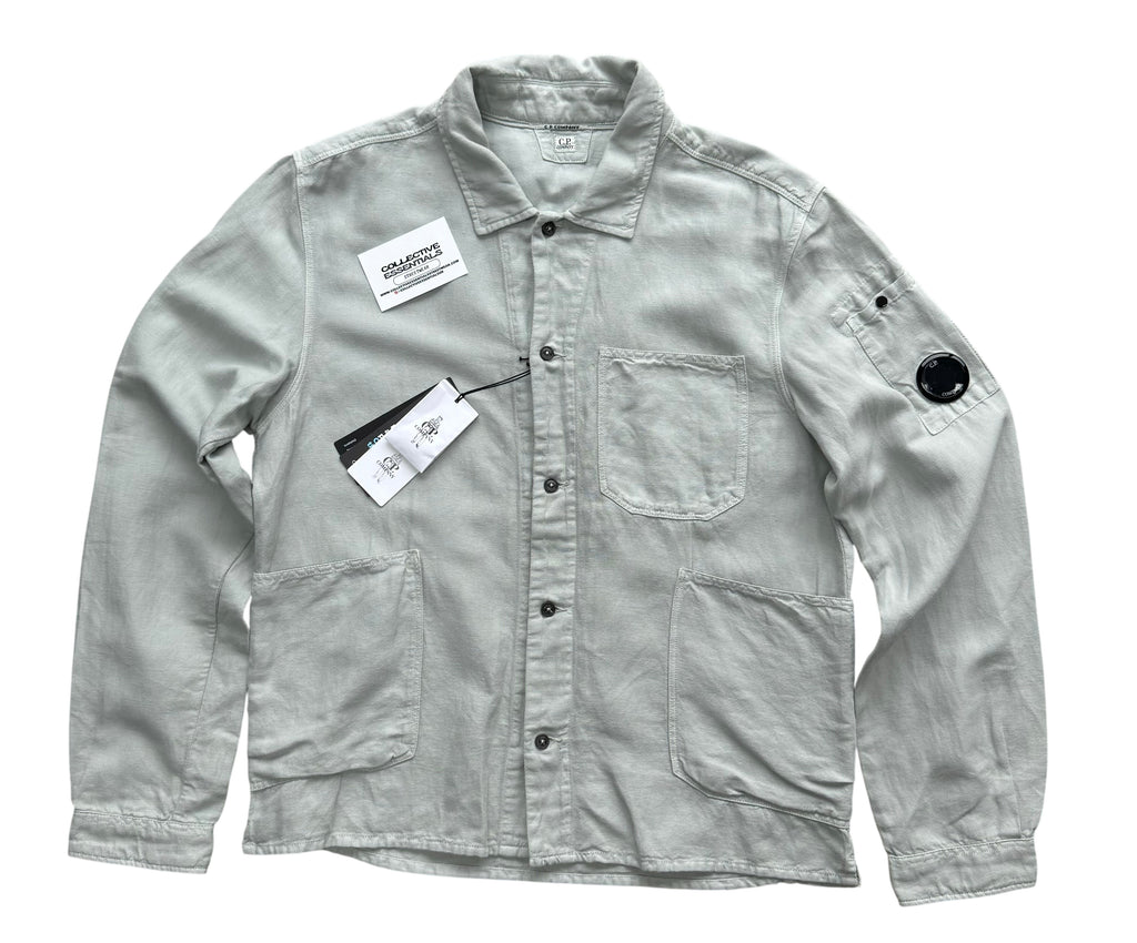 C.P. Company Buttoned Cotton/Linen Blend Overshirt - Medium