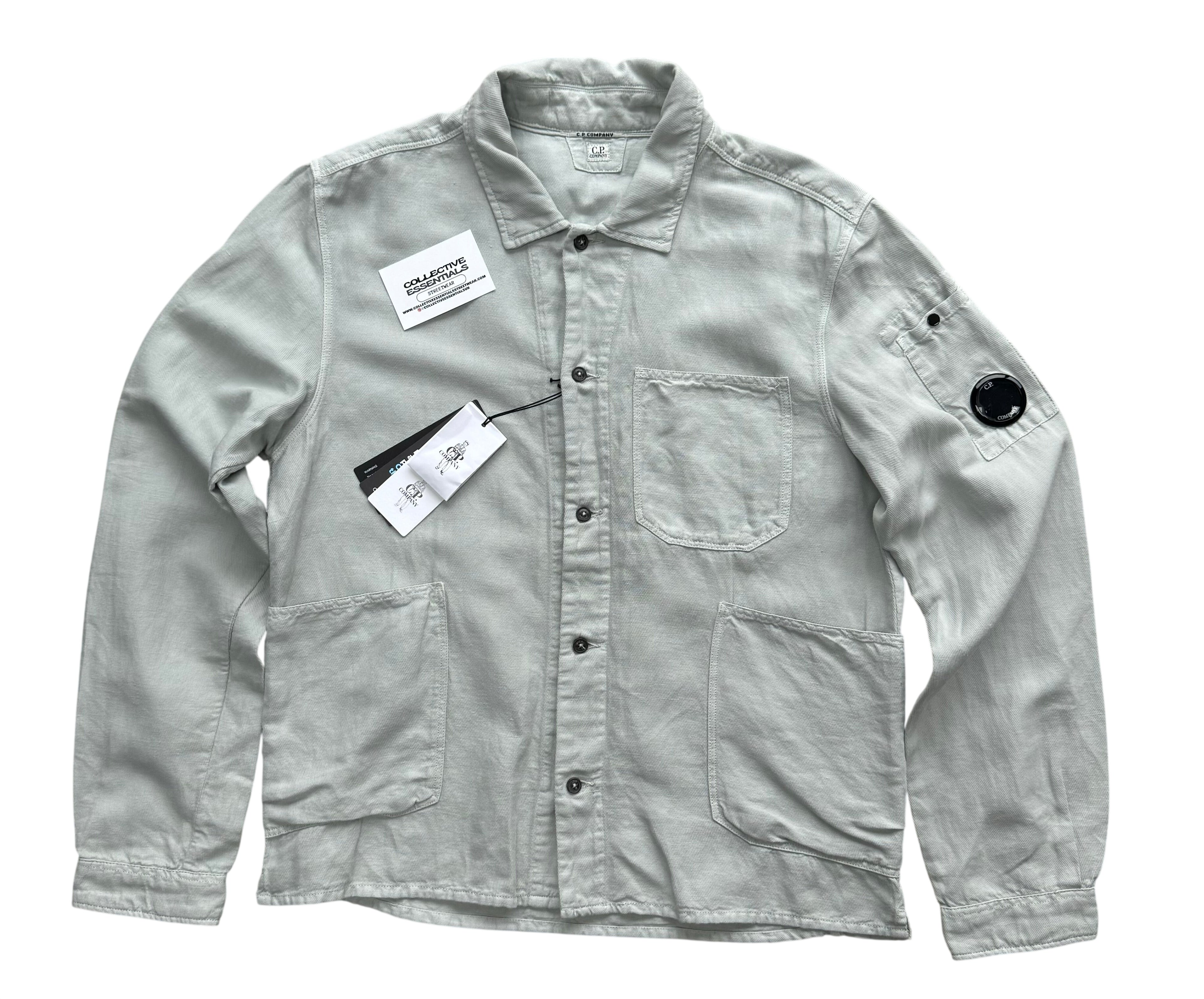 C.P. Company Buttoned Cotton/Linen Blend Overshirt - Medium