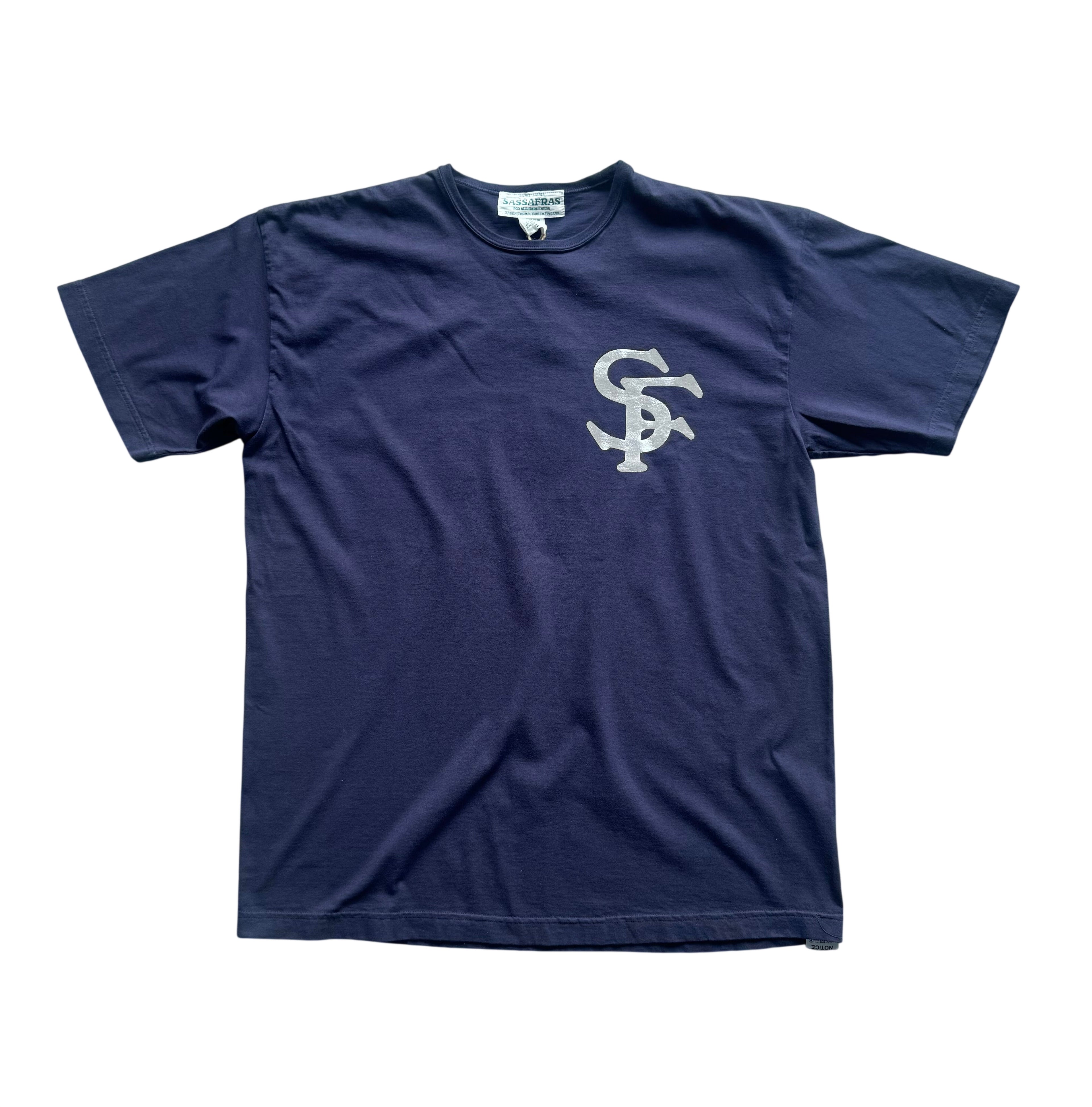 Sassafras ‘SF’ Graphic T-Shirt - Navy