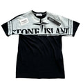Stone Island Black Logo Print T-Shirt - Medium