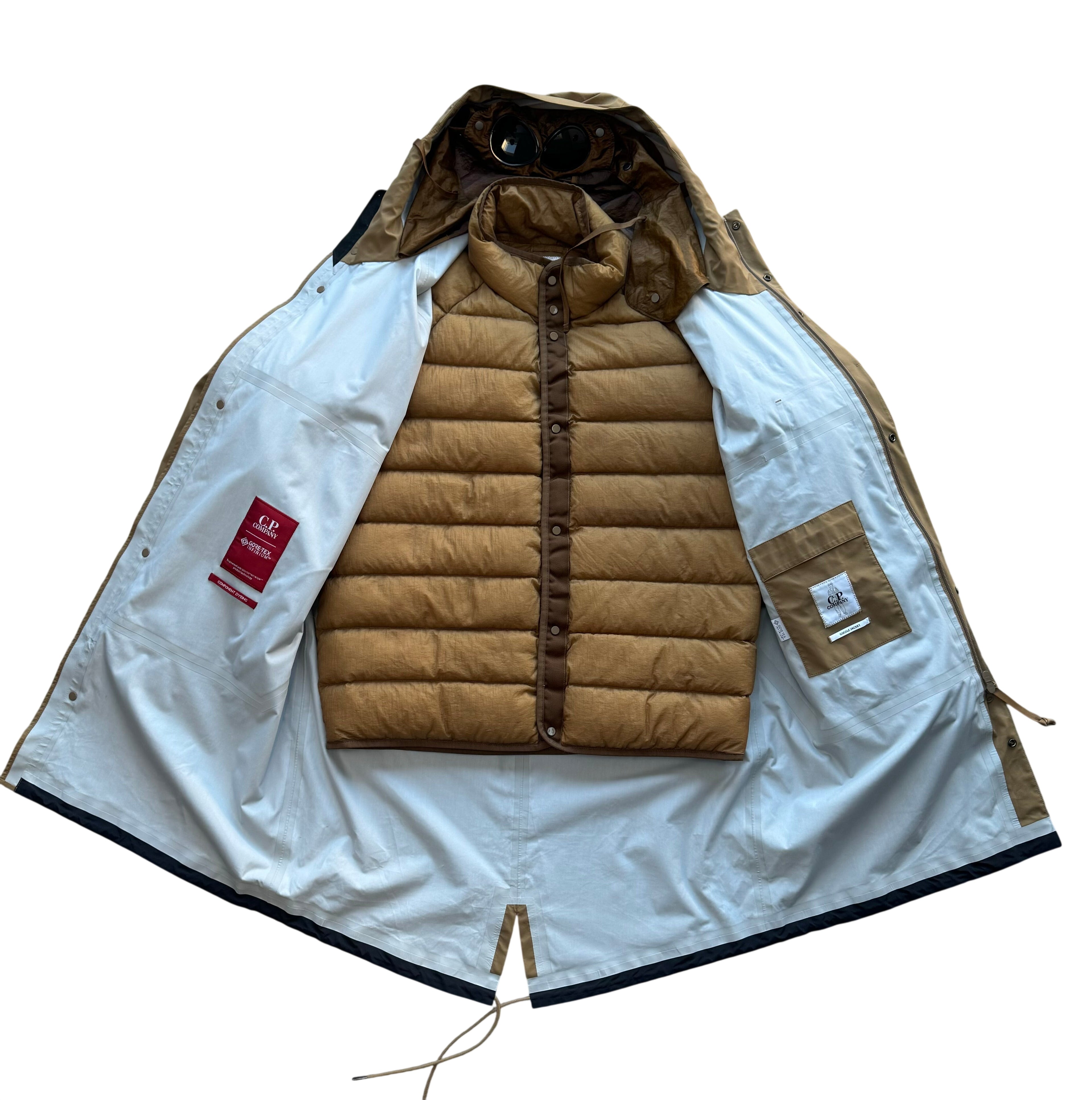 C.P. Company Gore-Tex Infinium Goggle Down 2 in 1 Fishtail Parka - XL