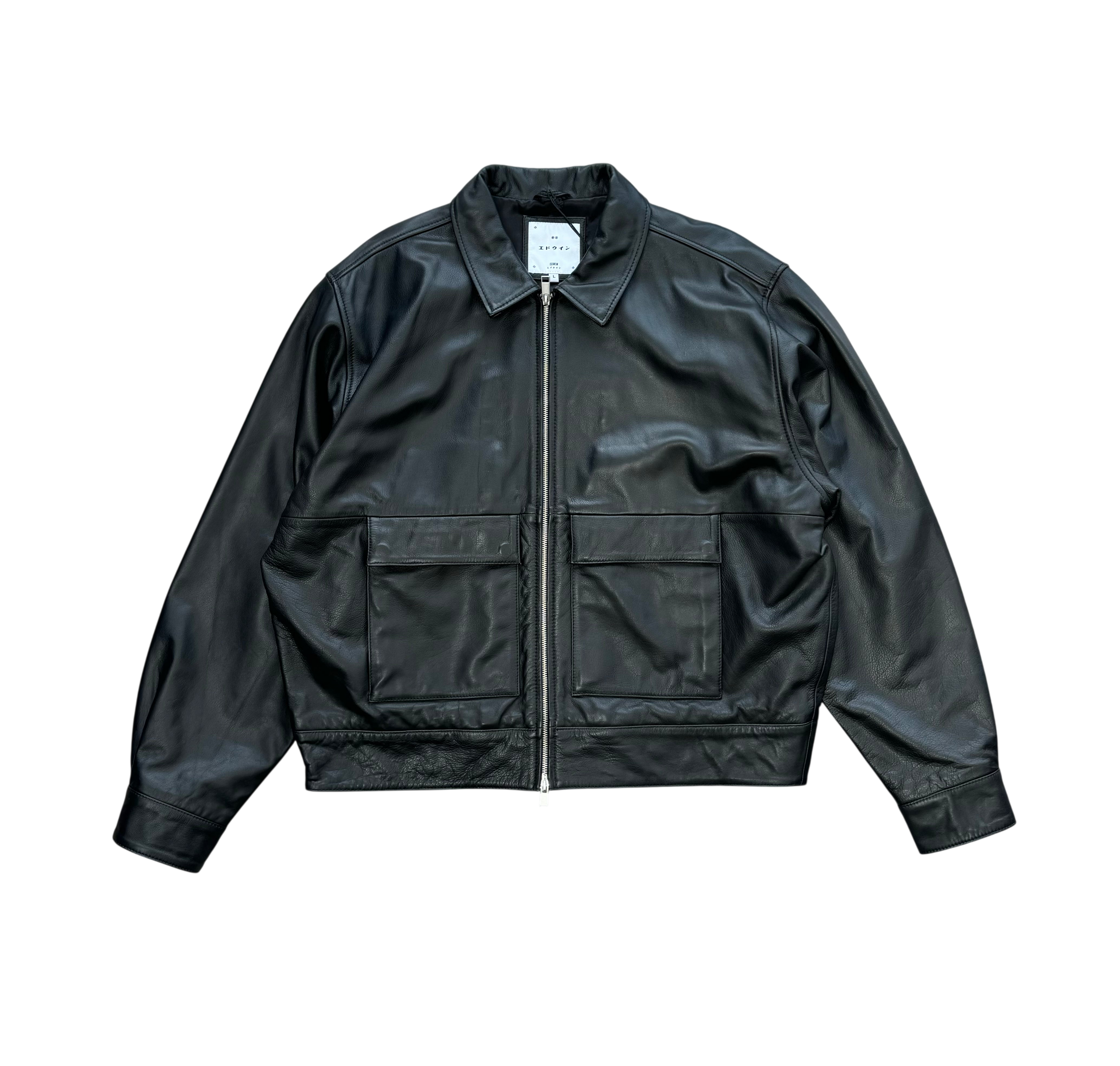 Edwin Dogma Leather Jacket - Large