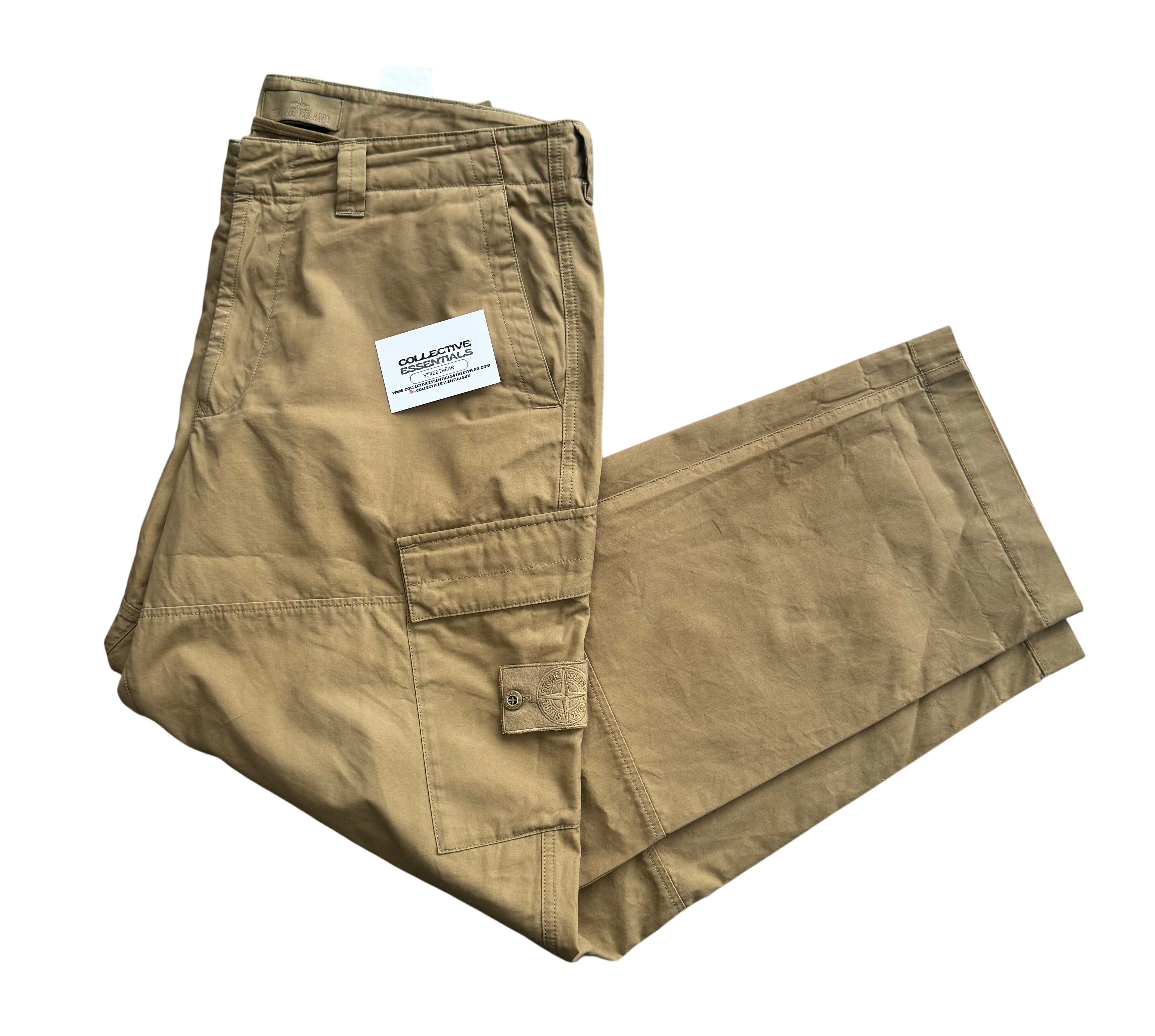Stone Island Ghost O-Ventile Cargo Trousers - 36W, 30L